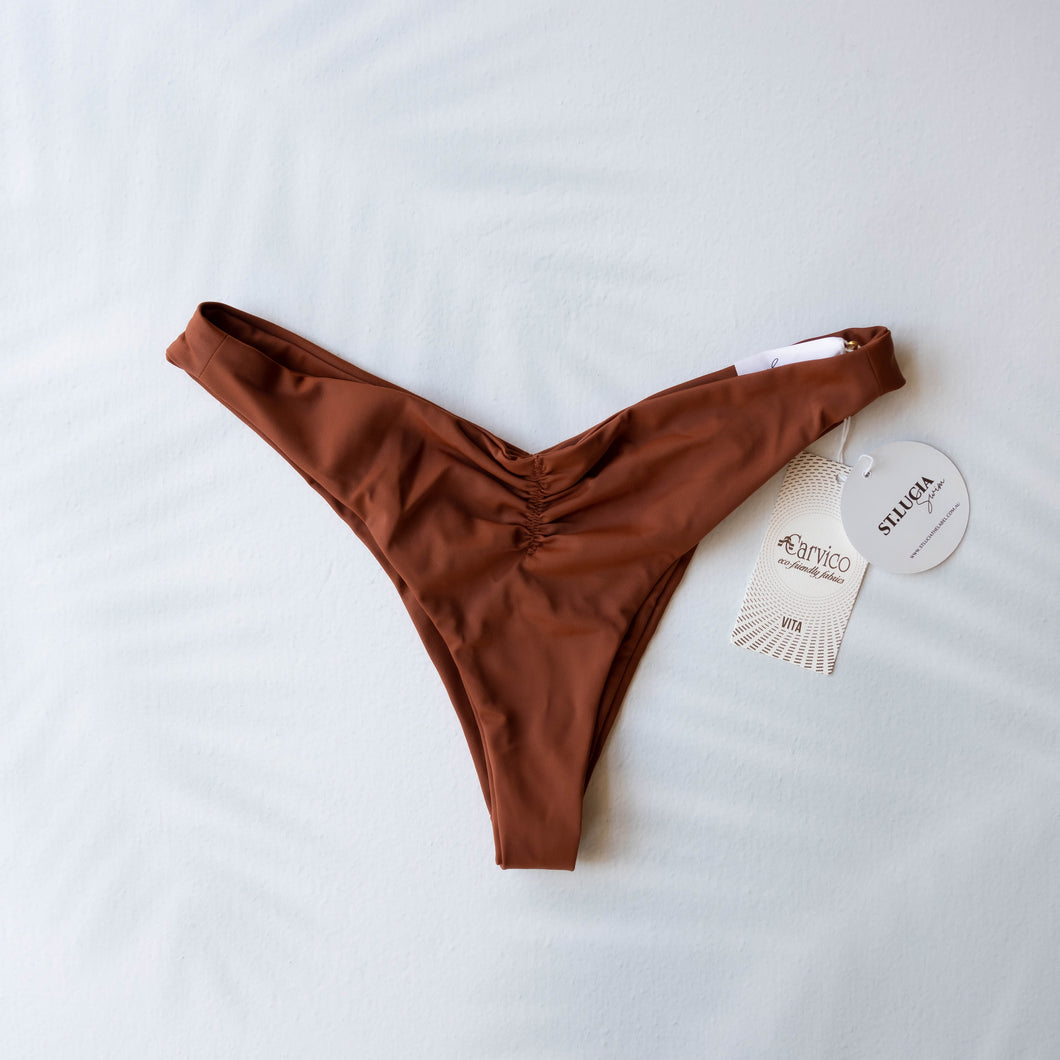 AMALFI Cheeky Bikini Bottoms in Rust