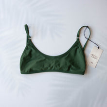 Cargar imagen en el visor de la galería, RAVELLO Bandeau Bikini Top with Straps in Fern
