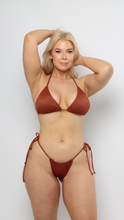 Load image into Gallery viewer, POSITANO Triangle Halter Bikini Top in Rust
