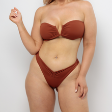 Load image into Gallery viewer, AMALFI Cheeky Bikini Bottoms in Rust
