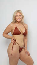 Load image into Gallery viewer, POSITANO Triangle Halter Bikini Top in Rust
