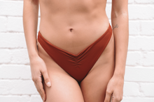 Load image into Gallery viewer, AMALFI Cheeky Bikini Bottoms in Rust
