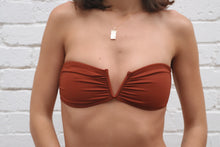 Load image into Gallery viewer, AMALFI Bandeau Bikini Top in Rust
